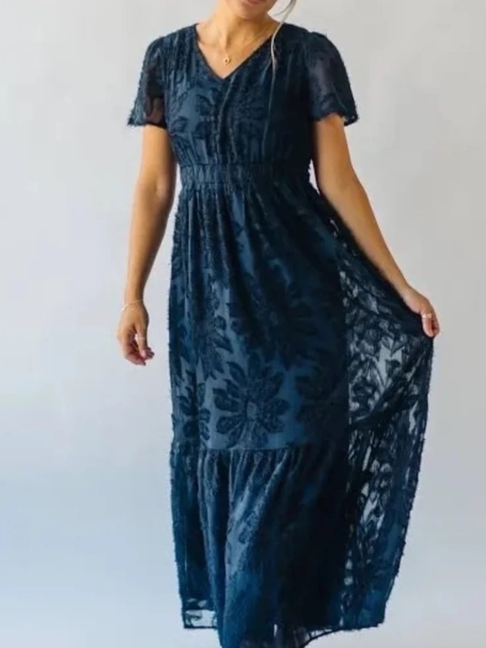 Piper & Scoot: The Theater Detail Maxi Dress in Navy - XXL